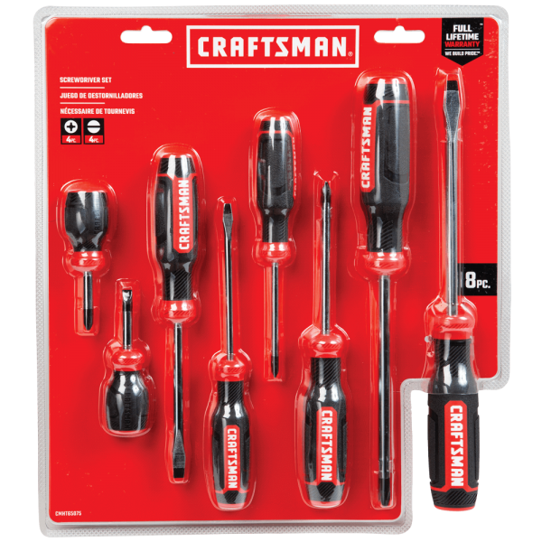 Juego de 8 destornilladores Craftsman combinados bi-material