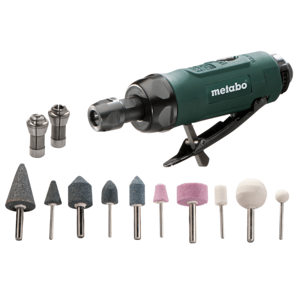 Amoladora recta neumática Metabo DG 25 Set